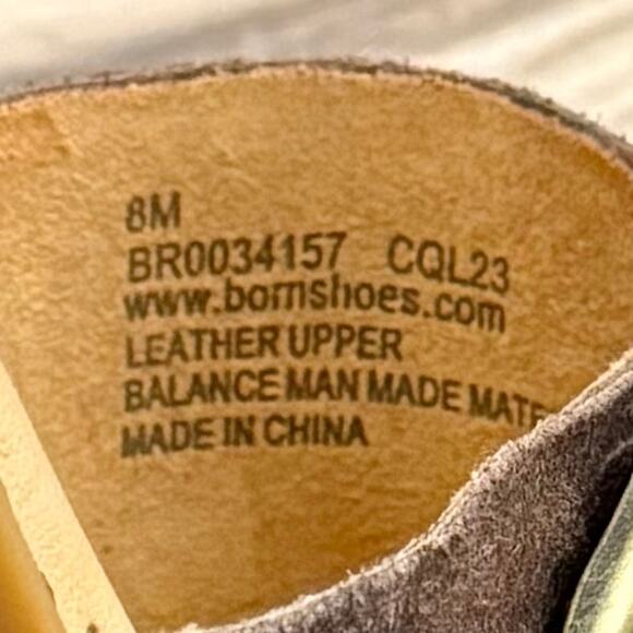 NIB Born Miarra 8M 38-39 Brown Suede Big Buckle Slide Sandals Brown Distressed - Picture 8 of 11